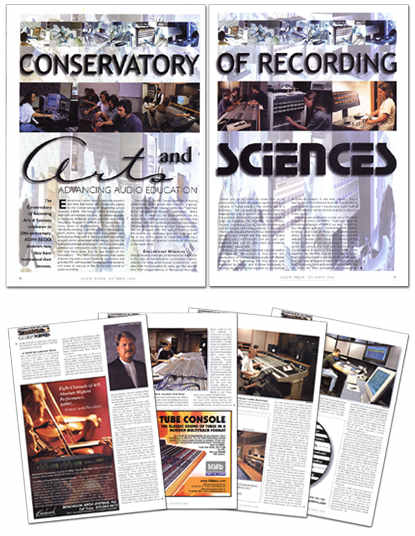 A picture of the Conservatory article in the Fall/Winter,1997 issue of Tascam's On Sound magazine