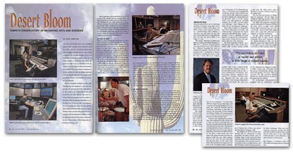 A picture of the Conservatory article in the June,1999 issue of the Pro Sound News