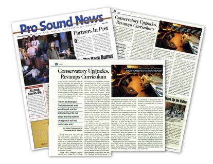 A picture of the Conservatory article in the June,1999 issue of the Pro Sound News